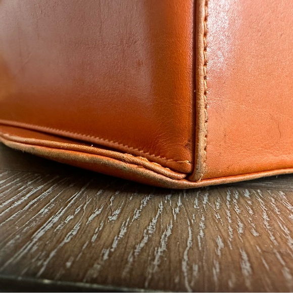 Salvatore Ferragamo Iconic Vintage Leather Crossbody in Orange - Picture 7 of 14